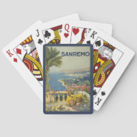 Vintage Travel Poster San Remo Von der Terrasse