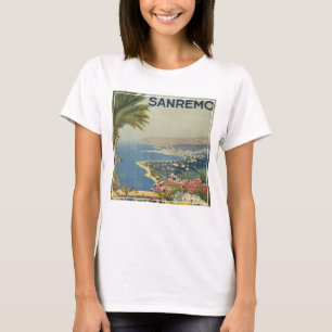 Vintage Travel Poster San Remo Von der Terrasse T-Shirt