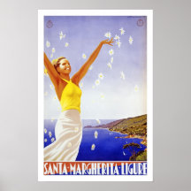 Vintage Travel Poster santa margherita ligure