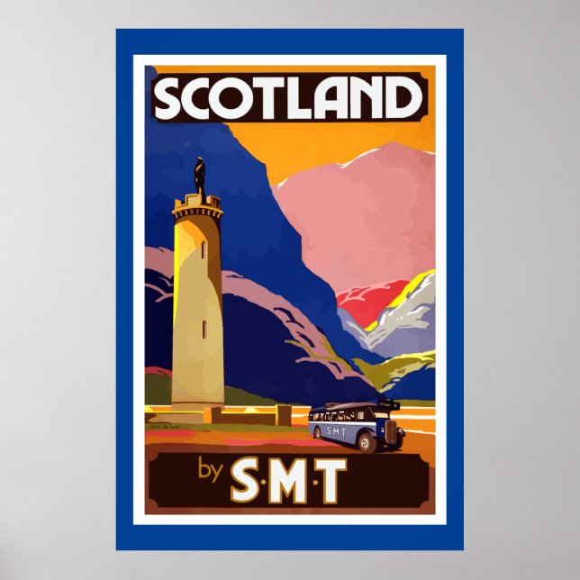Vintage Travel Poster Scotland Malerei (Vorne)