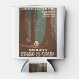 Vintage Travel Poster Sequoia Nationalpark Camp Dosenkühler