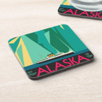 Vintage Travel Poster, Taku Glacier, Alaska