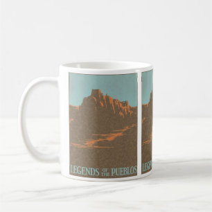 Vintage Travel Poster, Taos Pueblos, New Mexico Tasse
