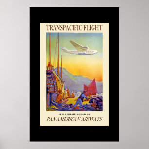 Vintage Travel Poster Transpazifisch