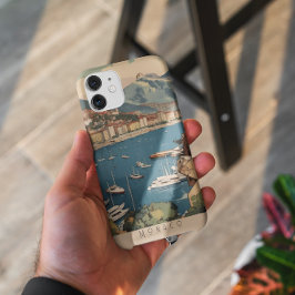 Vintage Travel Poster über dem Hafen von Monaco Case-Mate iPhone Hülle