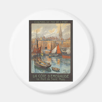 Vintage Travel Poster und Retro Prints Magnet