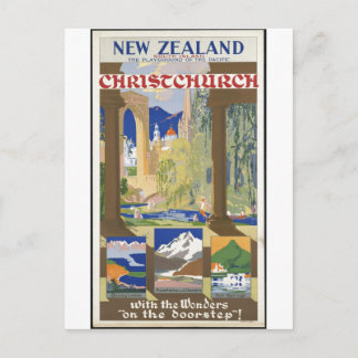 Vintage Travel Poster und Retro Prints Postkarte