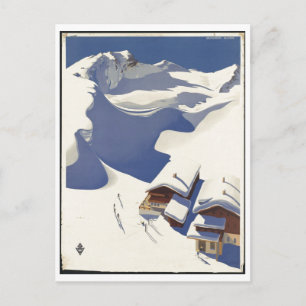 Vintage Travel Poster und Retro Prints Postkarte