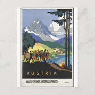 Vintage Travel Poster und Retro Prints Postkarte