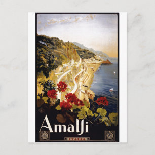 Vintage Travel Poster und Retro Prints Postkarte