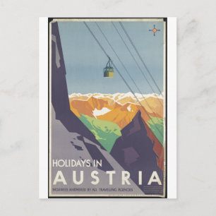 Vintage Travel Poster und Retro Prints Postkarte