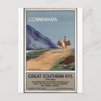 Vintage Travel Poster und Retro Prints Postkarte
