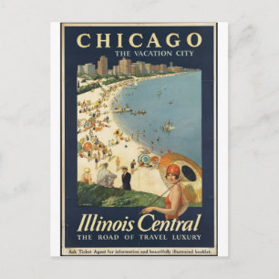 Vintage Travel Poster und Retro Prints Postkarte