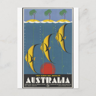Vintage Travel Poster und Retro Prints Postkarte
