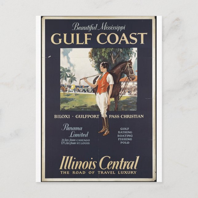 Vintage Travel Poster und Retro Prints Postkarte (Vorderseite)