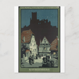 Vintage Travel Poster und Retro Prints Postkarte
