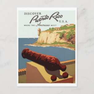 Vintage Travel Poster und Retro Prints Postkarte