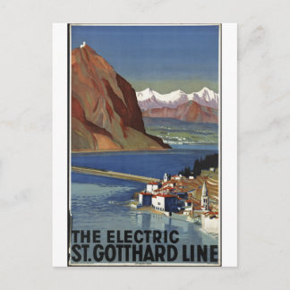 Vintage Travel Poster und Retro Prints Postkarte