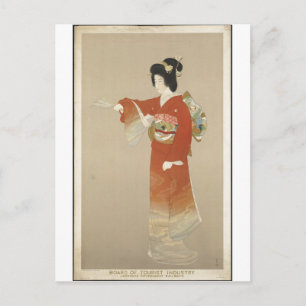 Vintage Travel Poster und Retro Prints Postkarte