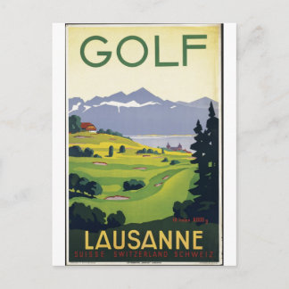 Vintage Travel Poster und Retro Prints Postkarte