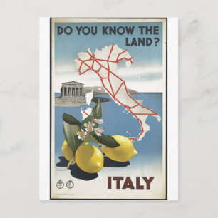 Vintage Travel Poster und Retro Prints Postkarte