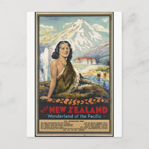 Vintage Travel Poster und Retro Prints Postkarte