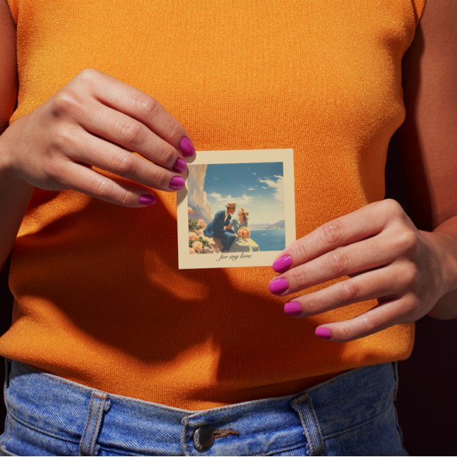 Vintage Travel Poster, Valentine personalisierbar Magnetkarte (Von Creator hochgeladen)