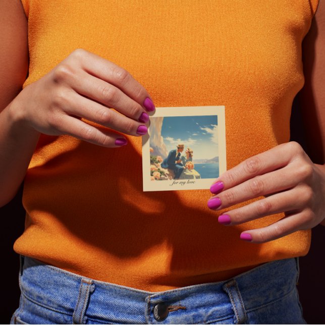 Vintage Travel Poster, Valentine personalisierbar Magnetkarte (Von Creator hochgeladen)