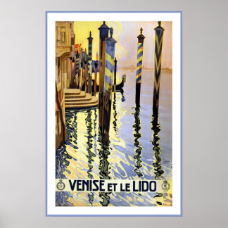 Vintage Travel Poster Venedig