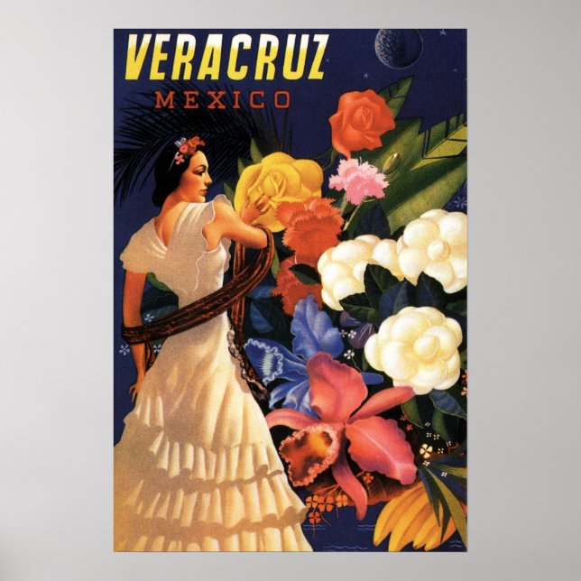 Vintage Travel Poster - Veracruz Mexiko (Vorne)