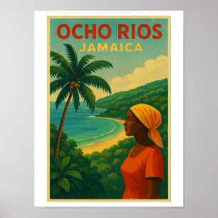 Vintage Travel Poster von Ocho Rios - Jamaika