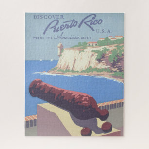 Vintage Travel Poster Werbung Puerto Rico Puzzle
