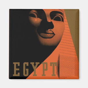 Vintage Travel Poster with Sphinx, Egypt, Africa Magnet
