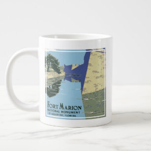 Vintage Travel Poster zeigt Fort Marion Jumbo-Tasse
