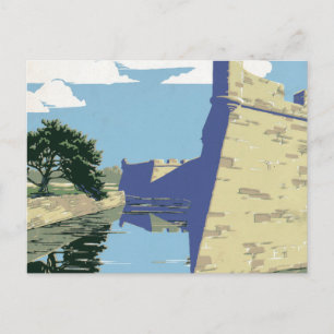 Vintage Travel Poster zeigt Fort Marion Postkarte