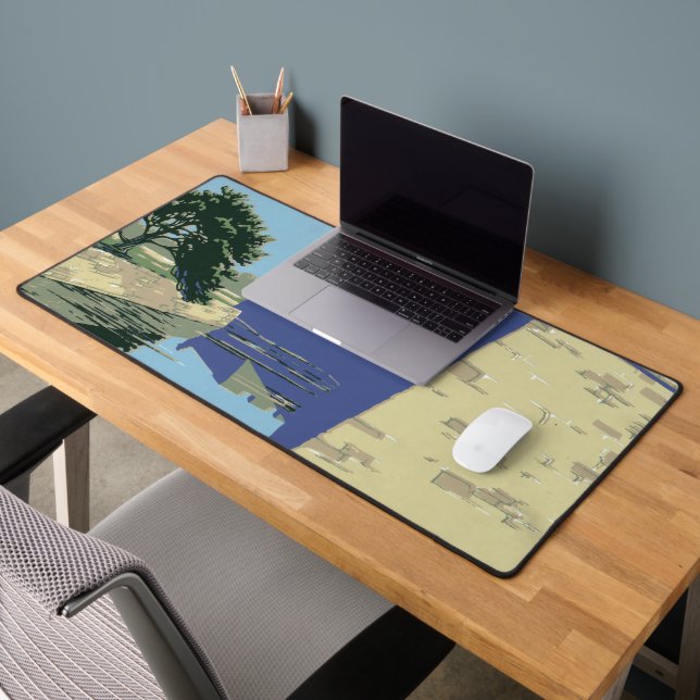 Vintage Travel Poster zeigt Fort Marion Schreibtischunterlage (Büro 2)