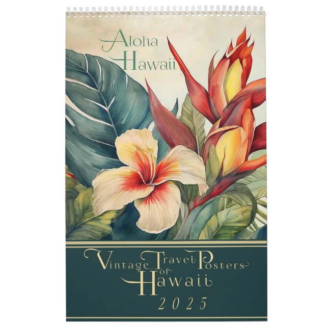 Vintage Travel Posters of Hawaii 2025 Kalender (Titelbild)