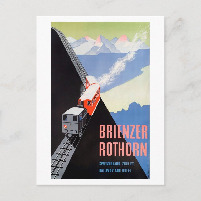 Vintage Travel Postkarte Brienzer Rothorn (Vorderseite)