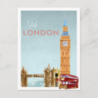 Vintage Travel Postkarte | London
