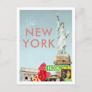Vintage Travel Postkarte   New York