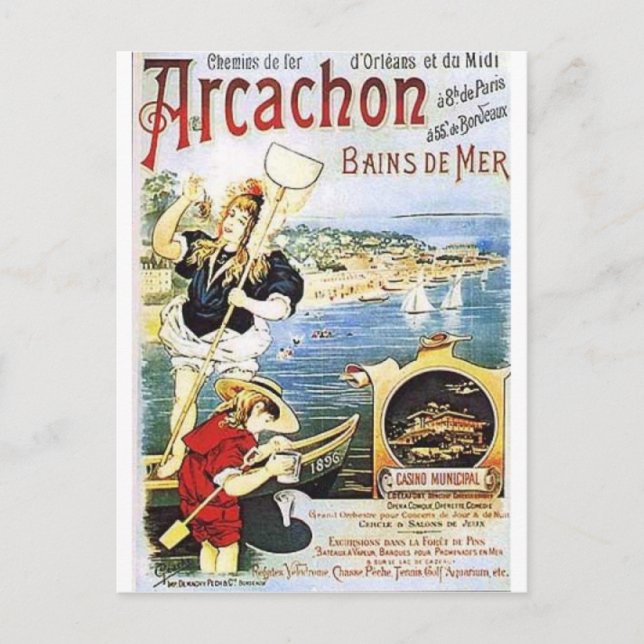 Vintage Travel Postkarten (Vorderseite)