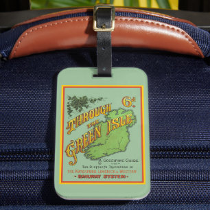Vintage Travel Railroad Reiseführer für Irland Gepäckanhänger