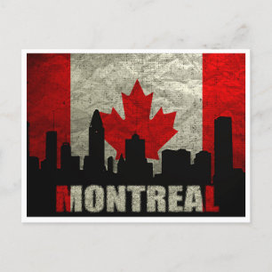 Vintage Travel Retro Aquarell Montreal Kanada Postkarte
