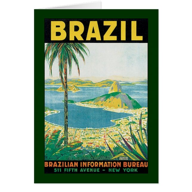 Vintage Travel Rio de Janeiro Brasilien Küstenstra (Vorne)