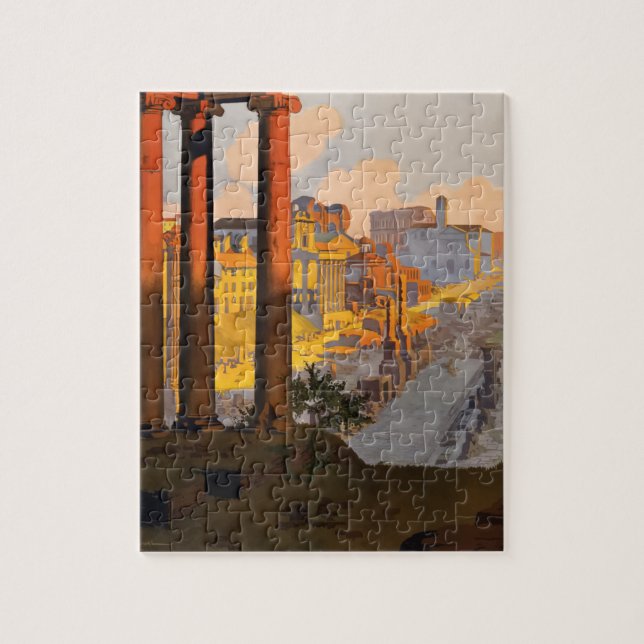 Vintage Travel Rom Italien 1920 Puzzle (Vertikal)