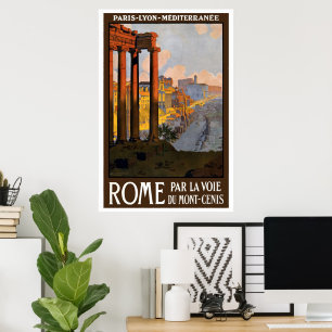 Vintage Travel, Rom Italien Forum Romanum bei Morg Poster