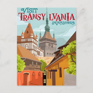 Vintage Travel Romania Conanta Tranylavania Postkarte