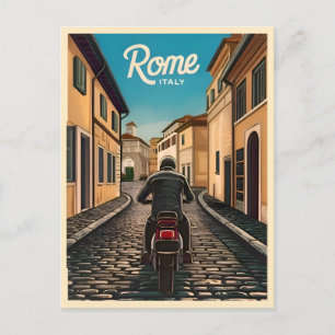 Vintage Travel Rome Italien Retro Graphic Postkarte