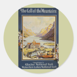 Vintage Travel Runder Aufkleber