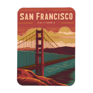 Vintage Travel San Francisco Magnet